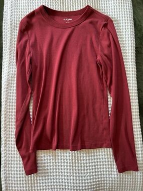 Old Navy Women's Long Sleeve Ribbed Crewneck Long Sleeve